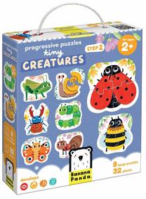 Puzle, kukaiņi Bananapanda Progressive Tiny Creatures, daudzkrāsaina, 32 gab.