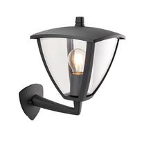 Āra sienas lampa Endon Seraph 70695, 40W, E27, IP44, melna krās., 29.5 cm x 32.5 cm