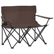 Turistinė kėdė VLX Foldable Camping Chair 2-Seater, ruda sp.