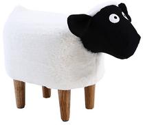 Pufas Olga Sheep, ruda sp./balta sp./juoda sp., 34 cm x 28 cm x 55 cm