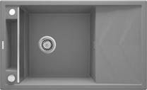 Virtuves izlietne Deante Magnetic ZRM S113, granīts, 82 cm x 50 cm x 20.5 cm, pelēka krās.