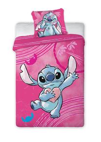 Patalynės užvalkalų komplektas Disney Lilo & Stitch, rožinė sp., 70 x 90 cm, 140 x 200 cm, 2 d.