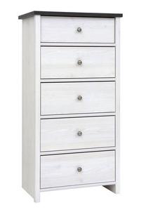Komoda Porto III, balta sp., 116 cm x 40 cm x 58.5 cm