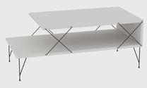 Kavos staliukas Kalune Design Loire, balta sp., 100 cm x 50 cm x 40 cm