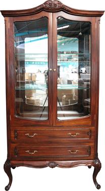 Vitrina MN MN 13004, ruda, 100 cm x 40 cm x 190 cm