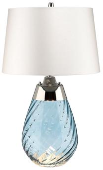 Настольные лампы Elstead Lighting Lena LENA-TL-S-BLUE-OWSS, E27/GU10, 60Вт, белый цв./синий цв.