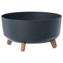 Gėlių vazonas Prosperplast Gracia Low Eco, plastikinis, Ø 40 cm, antracito sp.