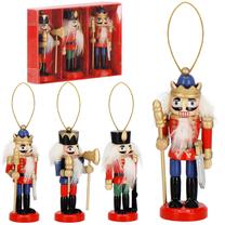 Kalėdinė dekoracija, "Spragtukas" Springos Nutcracker CA1109, 3.5 cm, įvairių spalvų, 3 vnt.