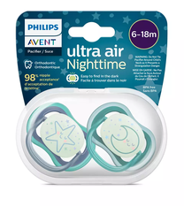 Knupīšu komplekts Philips Avent Ultra Air Night, no 6 mēnešiem, zila krās.