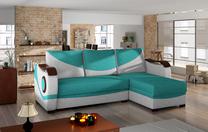 Kampinė sofa Puerto Dora 85, Dora 90, pilka sp./žydra sp., 140 x 235 cm x 90 cm