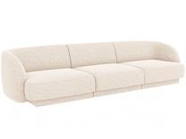 Sofa Micadoni Home Miley, kreminė sp., 259 x 85 cm x 74 cm