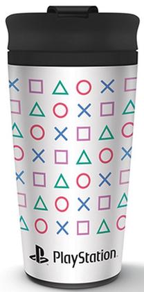Krūzīte Pyramid International Playstation Shapes, balta krās./melna krās., 425 ml