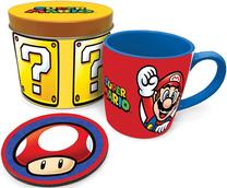 Krūzīte Pyramid International Super Mario Let's A Go Mug & Coaster In Tin, zila krās./sarkana krās.
