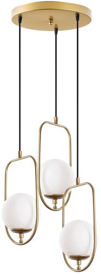 Valgusti rippuv Opviq Chandelier Skew 13448, valge v. / kuldne v.