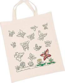 Rankinė Goki Cotton Bag Butterflies, šviesiai ruda sp.