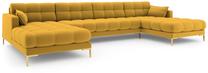 Sofa Micadoni Home Mamaia Panoramic, geltona sp., 383 x 185 cm x 75 cm