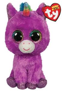 Pliušinis žaislas Meteor Beanie Boos Unicorn, violetinė sp., 15 cm