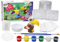 Gipsinių figūrų gaminimo rinkinys Mould & Paint The Bird, įvairių spalvų