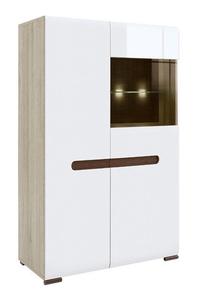 Vitrina REG1W1D, ruda sp., 90 cm x 41 cm x 145 cm