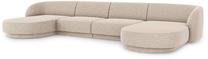 Sofa Micadoni Home Miley Velvet Panoramic, šviesiai ruda sp., 334 x 115 cm x 74 cm