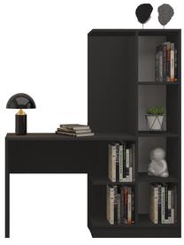Rašomasis stalas su lentyna Kalune Design Lavinia 006, 128 cm x 45 cm, 157 cm, antracito sp.
