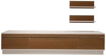 ТВ стол Kalune Design Elite 180R-B, белый цв./ореховый цв., 40 см x 180 см x 46 см