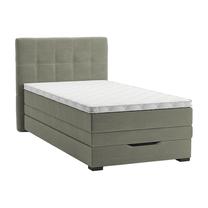 Lova viengulė continental Home4you Jeep, 90 x 200 cm, smėlio sp., su čiužiniu, su grotelėmis