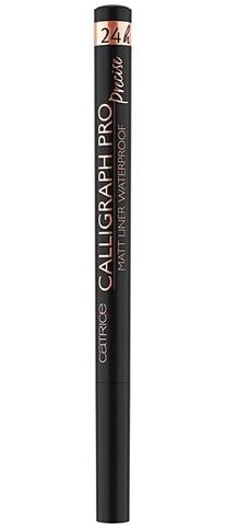 Acu laineris Catrice Calligraph Pro Precise 24h Matt, 1.2 ml, melna krās. 010 intense black waterproof
