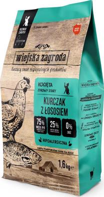 Sausā kaķu barība Wiejska Zagroda Rural Farm Chicken with Salmon, vistas gaļa, 1.6 kg