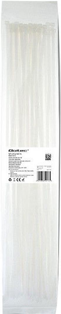 Держатель для кабеля Qoltec, 500 x 4.8 мм, 50 шт., белый цв.