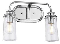 Valgusti seinale Elstead Lighting Braelyn, E27, 2 x 40 W, läbipaistev v. / hõbe v.