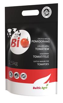 Galvijų mėšlas pomidorams Baltic Agro, granuliuotos, 2.5 kg