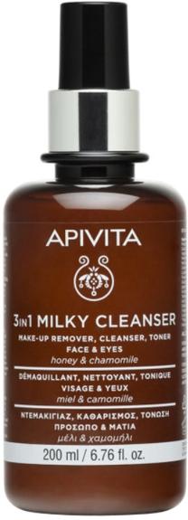 Очищающее молочко для лица Apivita 3-in-1