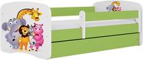 Vaikiška lova Kocot Kids Babydreams Zoo, žalia sp., 70 x 140 cm, su patalynės dėže, be čiužinio