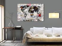 Reprodukcija Artgeist Map: Banksy Inspiration N6157, 120 cm x 80 cm