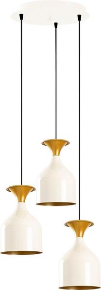 Valgusti rippuv Opviq Sivani MR - 957 536NTD1144, E27, 3 x 40 W, kuldne v./valge v. / valge v.