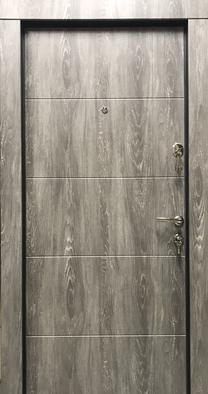 Durvis Optim PO-245, kreisais, pelēka krās., 205 x 96 x 4 cm