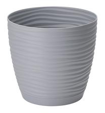 Puķu pods Form Plastic Sahara Petit 3000-040, plastmasa, Ø 10.7 cm, pelēka krās.