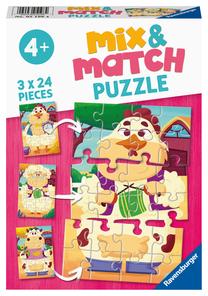 Dėlionė Ravensburger Mix And Match Farm 5198, 26 cm x 18 cm, 72 vnt., įvairių spalvų