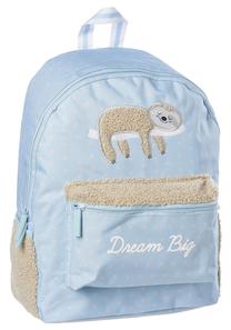 Mokyklinė kuprinė B'LOG Dream Big, pilka sp./žydra sp., 40 cm x 30 cm x 18 cm