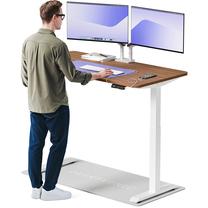 Datorgalds regulējams augstums Desktronic HomeOne, 140 cm x 70 cm, 72 - 119 cm, balts krās./valriekstu krās.