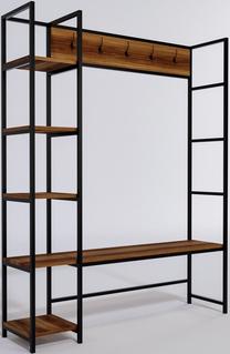 Drēbju pakaramais Kalune Design Portmanto Blossom L1307, 175 cm, melns krās./koka krās.