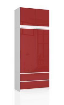 Spinta Akord Furniture Factory S90, raudona sp., 50.4 cm x 90.4 cm x 235 cm