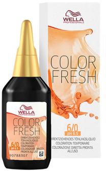 Matu krāsa Wella Color Fresh, 6/0 dark blonde krās., 6/0 Dark Blonde, 75 ml