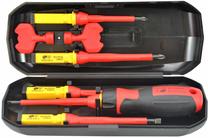 Atsuktuvų rinkinys AWTools AW36988, kryžminis/plokščias, izoliuotas, 8 vnt.