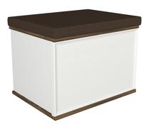 Pufas Kalune Design Lonya, ruda sp./balta sp., 60 cm x 45 cm x 47 cm