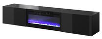 TV staliukas Cama Meble Slide, juoda sp., 200 cm x 40 cm x 37 cm