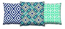 Декоративная подушка Mioli Decor Set, многоцветный/синий цв./бирюзовый цв., 43 см x 43 см, 3 шт.
