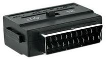 Adapteris 4World SCART, S-Video / 3x RCA, juoda sp.