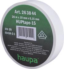 Elektriisolatsiooniteip Haupa HUPtape-15, valge v., 20 m